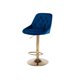 Swivel Bar Stool, Adjustable Counter Height Bar Chair with Back and Footrest, High Barstool for Kitchen Island, 250 LBS Bear Capacity, Navy