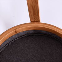Bamboo Coat Rack with Storage Rack, ModernCoat Rack Coat Hooks Clothes Hanger Holder, Scarf Hat Handbags with 2 Round Basket for Bedroom Living Room Entryway Hallway