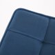 Vanity Stool, Square Fabric Makeup Stool with Metal X Legs, Ottoman Stool Chair with Rivet Trims for Vanity, Modern Padded Vanity Seat Foot Rest Stool for Makeup Room, Living Room, Blue
