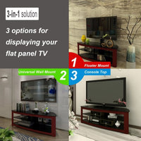 Swivel Floor TV Stand with Storage for 32-65 inch TVs, Corner TV Stand with Mount for Media, Glass Entertainment Center Height Adjustable w/Cable Management/VESA up to 220lbs