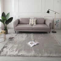 5x7 Feet Ultra Soft Faux Fur Sheepskin Area Rug, 3.5-inch Thick Modern Indoor Fluffy Shaggy Rug for Bedroom, Livingroom and Dorm Decorative, High Pile Non-Slip Carpet, Light Grey