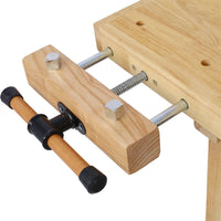 55" Solid Wood Workbench with 1 Drawer and Lower Shelf, Multi-Function Workbench for Garage, Woodworking Carpenter Workshop