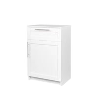 Stackable Wall Cabinet,Solid Wood Storage Cabinet with Adjustable Shelves and Doors,Console Table Side Table for Hallway,Sideboard Buffet Cupboard for Kitchen,15.75" D x 23.62" W x 35.43" H, White