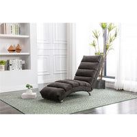Massage Chaise Lounge with Heating Fuction , Electric Recliner Chaise Chair, Ergonomic Electric Massage Chair with Side Pockets and 5-Modes, Modern Long Lounger for Office or Living Room,Dark Gray
