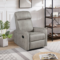 Adjustable Business Sofa with High Backrest, Modern Faux Leather Lounge Chair with Armrest, Ergonomic Accent Sofa with Foldable Function, Comfy Armchair Sofa for Office, Living Room, Balcony, Cinema