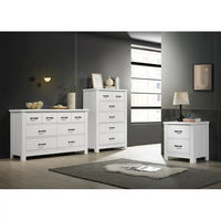 Bedroom Set, 3 Piece Bedroom Sets with 6-Drawer Dresser 5-Drawer Chest 2-Drawer Nightstand, Dresser Set For Bedroom, Living Room, Cabinet, Wood Storage Cabinet for Adults Boys and Girls, White