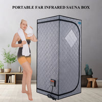 Full-Size Portable Infrared Sauna with Panels,FCC Certified, Infrared Sauna tent–Personal Home Spa&Heating Foot Pad, Controller, Foldable Chair and Reading Light, Effortless Installation, Rapid