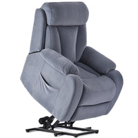 Large Power Lift Recliner Chair for Elderly, Upholstered Anti-skid Cashmere Lift Chair,60°-140° Adjustable Remote Control Recliner Sofa with Padded Seat Backrest & Side Pocket, Light Gray