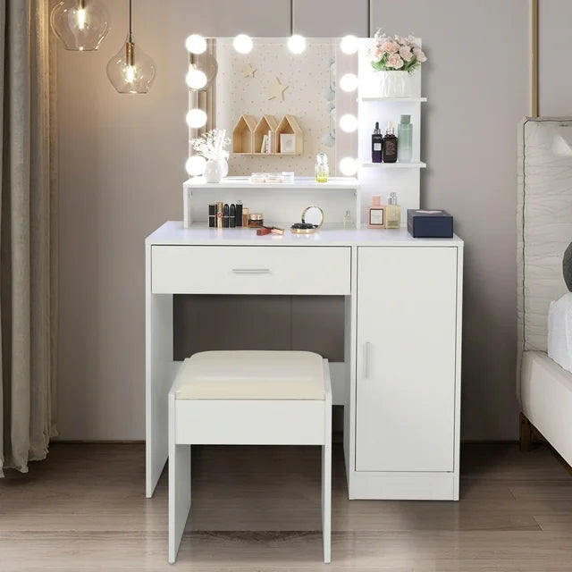 knee length dresses for ladies Carmen White Dressing Table main image 0