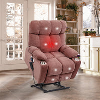 Motor Power Lift Recliner Chair with Massage and Heat for Elderly People, Electric Recliner Sofa Chair, Infinite Position, Single Sofa for Living Room