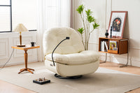 Power Lift Recliner Chair Swivel, Upholstered Glider Chair with Bluetooth Music Player and USB Charger, Comfy Sleeper Rocking Chair with Cellphone Holder and Footrest for Living Room
