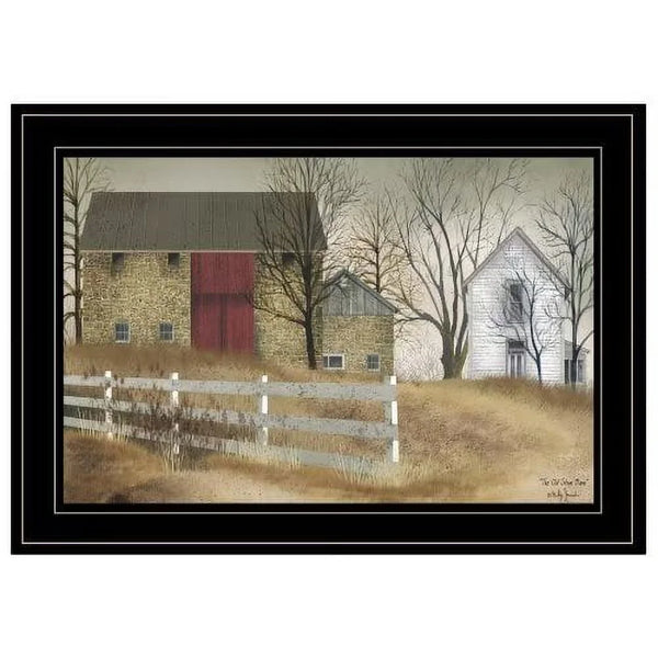 Printed Wall Art, Paper Wall Decor, Bedroom Living Room Decals, Dining Room Kitchen Framed Artwork, Bathroom Poster Decoration Gift, Ready to Hang Framed Print, Black Frame, The Old Stone Barn