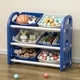 Toy Storage Organizer for Kids, 3-Tier Multi-Purpose Storage Bins with 6 Removable Plastic Bins, HDPE Toy Storage Rack Unit for Playroom Bedroom Living Room Daycare, Navy