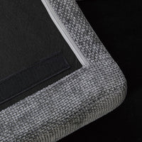 TRIPLE TREE 46" Wide Storage Ottoman, Upholstered Chenille Storage Bench with Detechable Cushion, Footrest Stool with Metal Legs and Foam Seat Cushion, Weight Capacity 500lbs, for Living Room Entryway, Charcoal