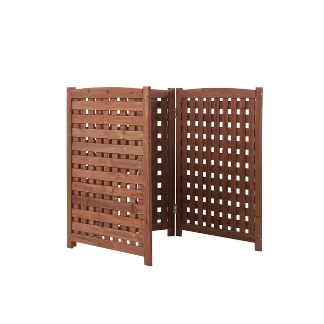 Air Conditioner Fence Panels Outdoor,Privacy Screen Trash Can Enclosure,Cedar Privacy Fence 3 Panels to Hide AC & Trash Enclosure,32