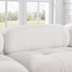93" L-Shaped Sofa, Modular Sectional Sofa for Living Room, Minimalist Button Tufted Teddy Fabric Sofa Couch DIY Combination with Reversible Ottoman, for Living Room Apartment, Ivory Teddy Fabric