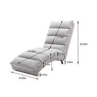 Massage Chaise Lounge with Heating Fuction , Electric Recliner Chaise Chair, Ergonomic Electric Massage Chair with Side Pockets and 5-Modes, Modern Long Lounger for Office or Living Room,Light Grey
