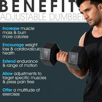 Set of 2 Dumbbells, 22 lbs x2 Dumbbell with weight indicators on Two Sides, Exercise Fitness Dumbbell for Home Workout Gym, Black