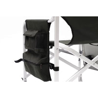 Outdoor Chair, Padded Folding Camping Chair with Side Table and Storage Pockets, Outdoor Folding Chair, Folding Lawn Chair, Lightweight Oversized Directors Chair, Green