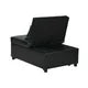 Black Sofa Bed Chair Bed, Convertible Couch Chair 4 in 1 Multi-Function Modern Folding Ottoman Leather Sleeper Bed with Adjustable Backrest and Pull Out Bed for Living Room Apartment Office