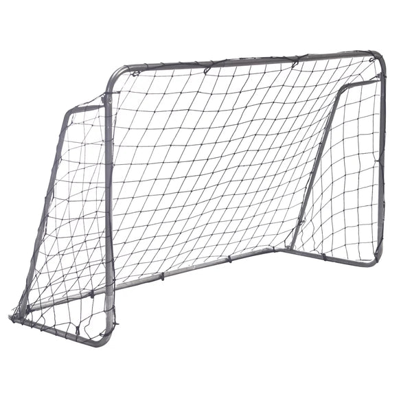 2 Pcs Steel Frame Football Goal, 6.6Ft Football Goal Post Set for Adults Kids Indoor Outdoor, Portable Soccer Goal Net and Field Rope, Including Galvanized Pipe, Easy Assembly
