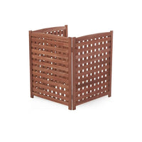 Air Conditioner Fence Panels Outdoor,Privacy Screen Trash Can Enclosure,Cedar Privacy Fence 3 Panels to Hide AC & Trash Enclosure,32"W x 38"H