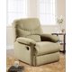 Manual Recliner Chair with Soft Padded Headrest and Armrest, Soft Living Room Chair Home Theater Lounge Seat, Modern Leisure Recliner Chair for Living Room Office, 35"L x 35"D x 40"H, Beige