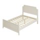 Full Size 3-Piece Bedroom Sets, Wood Platform Bed Frame with 2-Drawer Nightstand and 6-Drawer Dresser, Classice Storage Bed Set for Bedroom Apartment, Cream White