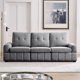 3-Seater Tufted Sofa with Hidden Storage Space, 93