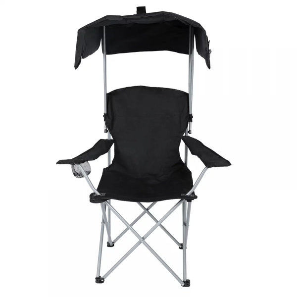 Canopy Folding Chair with Sunshade,Foldable Beach Canopy Chair, Heavy Duty Sun Protection Camping Chair with Steel Frame,Lawn Patio Chair with Cup Holder,for Outdoor Beach Camp Park Beach