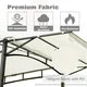 13' x 4.5' Outdoor Gazebo, Iron Double Tiered Grill Gazebo with Bar Counters and Extendable Shades for Garden, Patio, Backyard or Deck