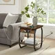 End Table with Charging Station, Set of 2 Side Tables with USB Ports and Sockets,Wooden Bedroom Nightstand for Living Room,Bedroom and Small Spaces,Rustic Brown