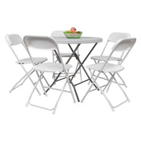5 Pack Plastic Folding Chair, Portable Patio Chairs, Stackable Commercial Seat with Steel Frame, 260lbs Weight Capacity, Fold up Event Chairs, for Office Wedding Party Picnic Kitchen