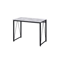 Computer Desk, 35 inches Home Office Desk Modern Simple Style Writing Desk with Metal Frame Study Table for Small Space, White