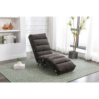 Massage Chaise Lounge with Heating Fuction , Electric Recliner Chaise Chair, Ergonomic Electric Massage Chair with Side Pockets and 5-Modes, Modern Long Lounger for Office or Living Room,Dark Gray