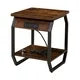 End Table with Charging Station, Set of 2 Side Tables with USB Ports and Sockets,Wooden Bedroom Nightstand for Living Room,Bedroom and Small Spaces,Rustic Brown