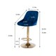 Swivel Bar Stool, Adjustable Counter Height Bar Chair with Back and Footrest, High Barstool for Kitchen Island, 250 LBS Bear Capacity, Navy