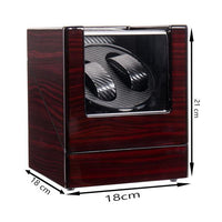 Watch Winders for Automatic Watches, Double Watch Winder Automatic Rotation Wood Display Case Storage Organizer, Automatic Watch Winder for Men's and Women's Watches