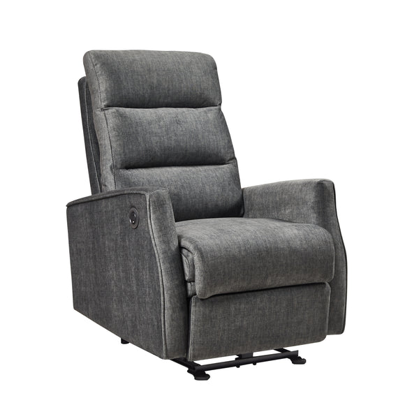 Modern Electric Power Recliner Chair, Heavy Duty 350lbs Classic Single Sofa Chair for Bedroom, RV and Small Space, Comfy Ergonomic Reclining Chair with USB Port, Grey