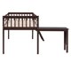 Twin Size Loft Bed with Removable Desk,Solid Wood Loft Bed Frame with Ladder and Safety Guardrail,Multifuctional Low Loft Bed for Girls Boys,Espresso