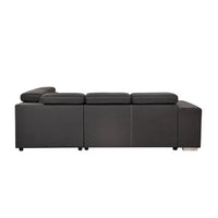 105" Accent Sofa, Modern Sectional Sofa with Adjustable Headrest, Sleeper Sectional Pull Out Couch Bed with Storage Ottoman and 2 Stools, Large Sofa Couch for Living Room Apartment Hotel,Charcoal Grey
