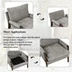 Mid-Century Modern Velvet Accent Chair,Leisure Chair with Solid Wood and Thick Seat Cushion for Living Room,Bedroom,Studio,Grey