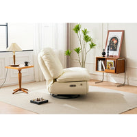Power Lift Recliner Chair Swivel, Upholstered Glider Chair with Bluetooth Music Player and USB Charger, Comfy Sleeper Rocking Chair with Cellphone Holder and Footrest for Living Room
