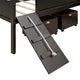 Twin Loft Bed for Kids Toddlers,Wood Low Loft Bed with 2 Storage Boxes,Slide,Chalkboard and Climbing Frame,Multifunctional Loft Bed Frame with Underbed Space and Slats Support for Girls Boys,Espresso