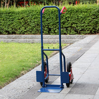 Stair Climbing Hand Truck 440lb，Heavy Duty Dolly Cart for Stairs, Hand Truck, Warehouse Appliance Cart with Six Wheels, Red