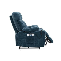 Lay Flat Sleeping Motor Power Lift Recliner Chair, Dual OKIN Power Lift Recliner, Lift Chairs Recliners For Elderly, ELectric Recliner Sofa Chair with Cup Holders Side Pockets for Living Room,Blue
