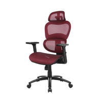 Ergonomic Mesh Office Chair, Height Adjustable Gaming Chair with Lumbar Support, 3D Armrest and Adjustable Headrest,Swivel Computer Chair with Tilt Function, Desk Chair for Home Office,Red