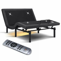 Queen Size Adjustable Bed Frame Full with Massage, Adjustable Bed Base with Dual USB Ports, Head and Foot Incline with Wireless Remote Control, Anti Snore