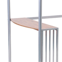 Twin Metal Loft Bed Frame with Desk, Loft Bed with Built-in Ladder and Full-length Guardrail, Space Saving Design, Silver