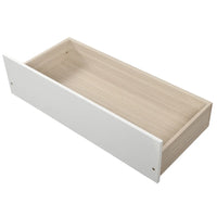 Full over Full Bunk Bed with Two Drawers and Storage, Multifunction Wood Bunk Bed with Staircase, Storage Shelves and Safety Guardrail, No Box Spring Needed, White